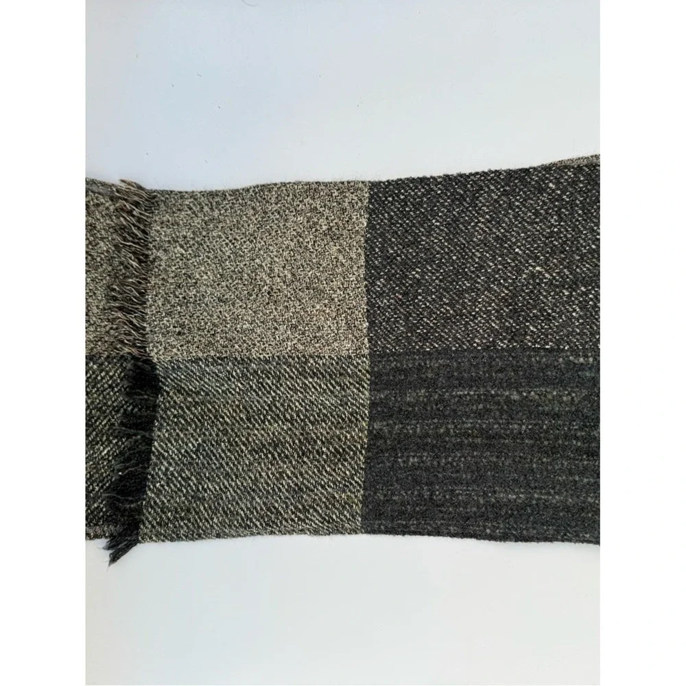 Donegal Scarf Hand Woven Tweeds Wool Irish Tríona Ardara Co Beige Gray Unisex